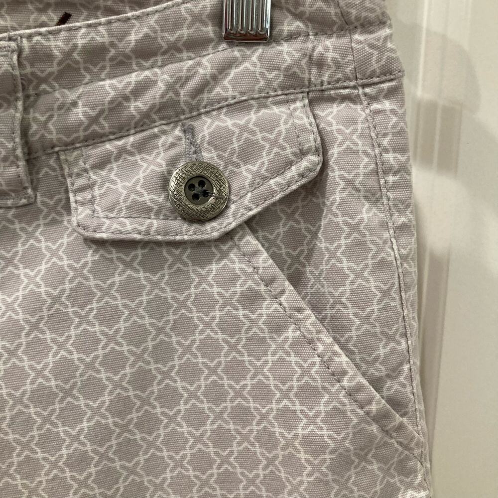 Anthropologie Idra Lilac Patterned Cropped Pants Size 6 - Picture 7 of 12